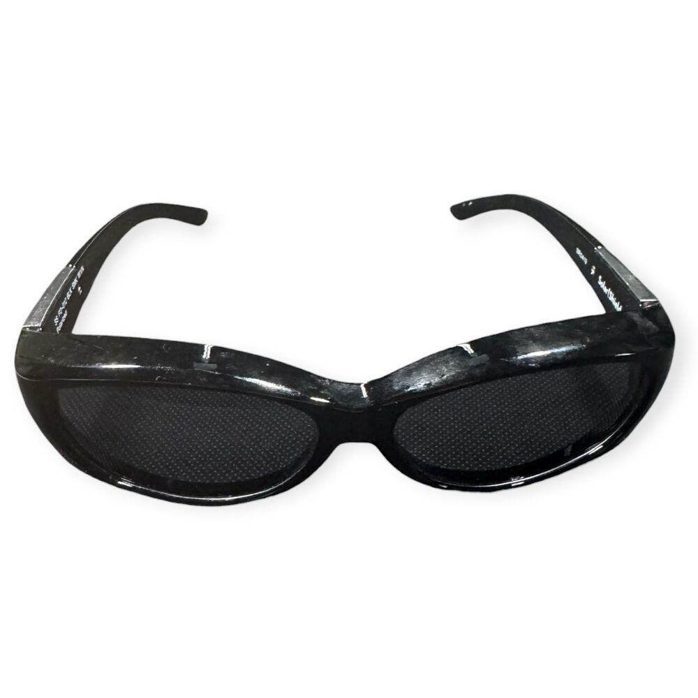 Solar Shield Polarized Sunglasses SS FO-012 Black Frames Gray Lenses Retro - Picture 2 of 8
